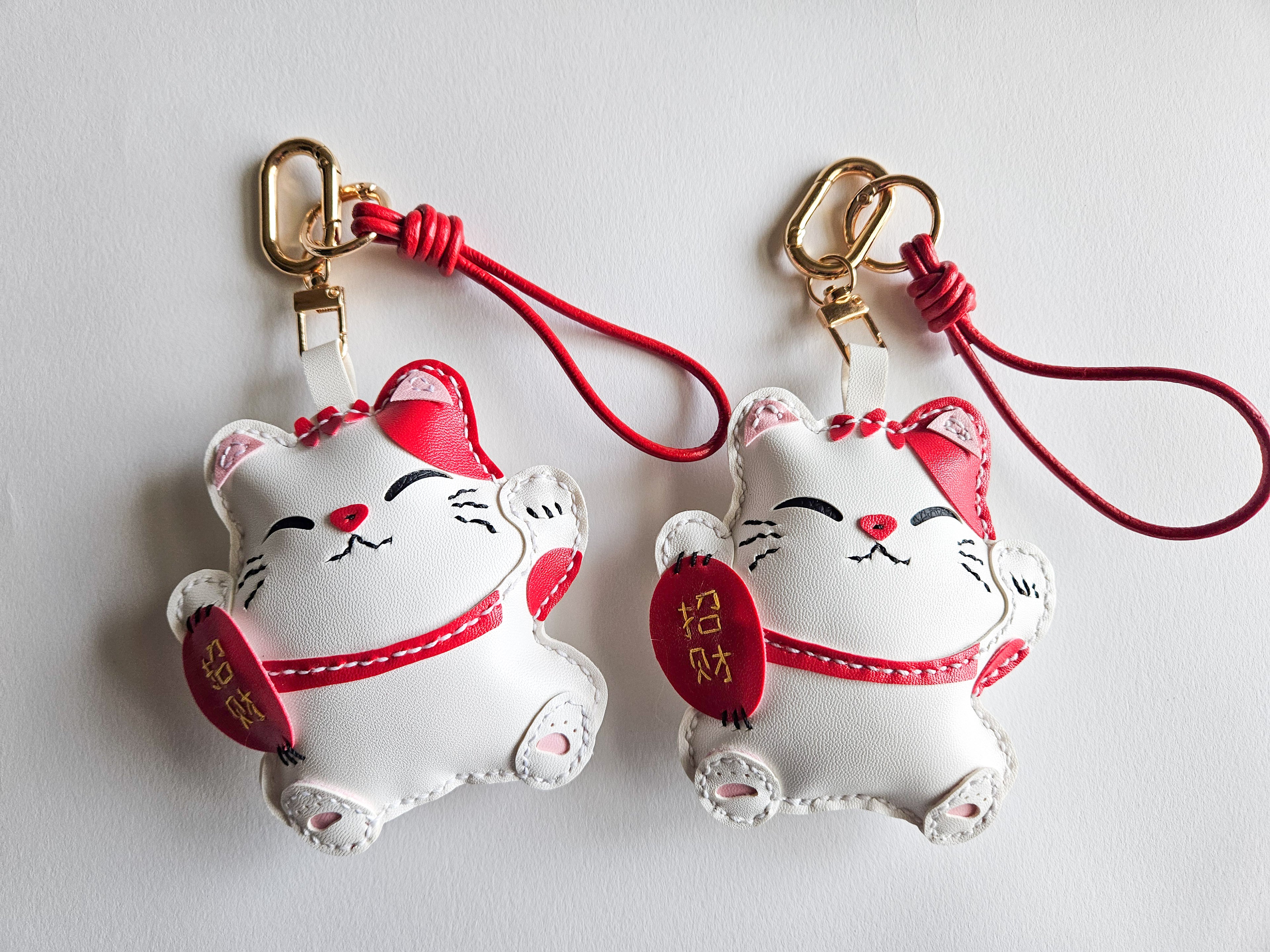 Lucky Cat Bag Charm
