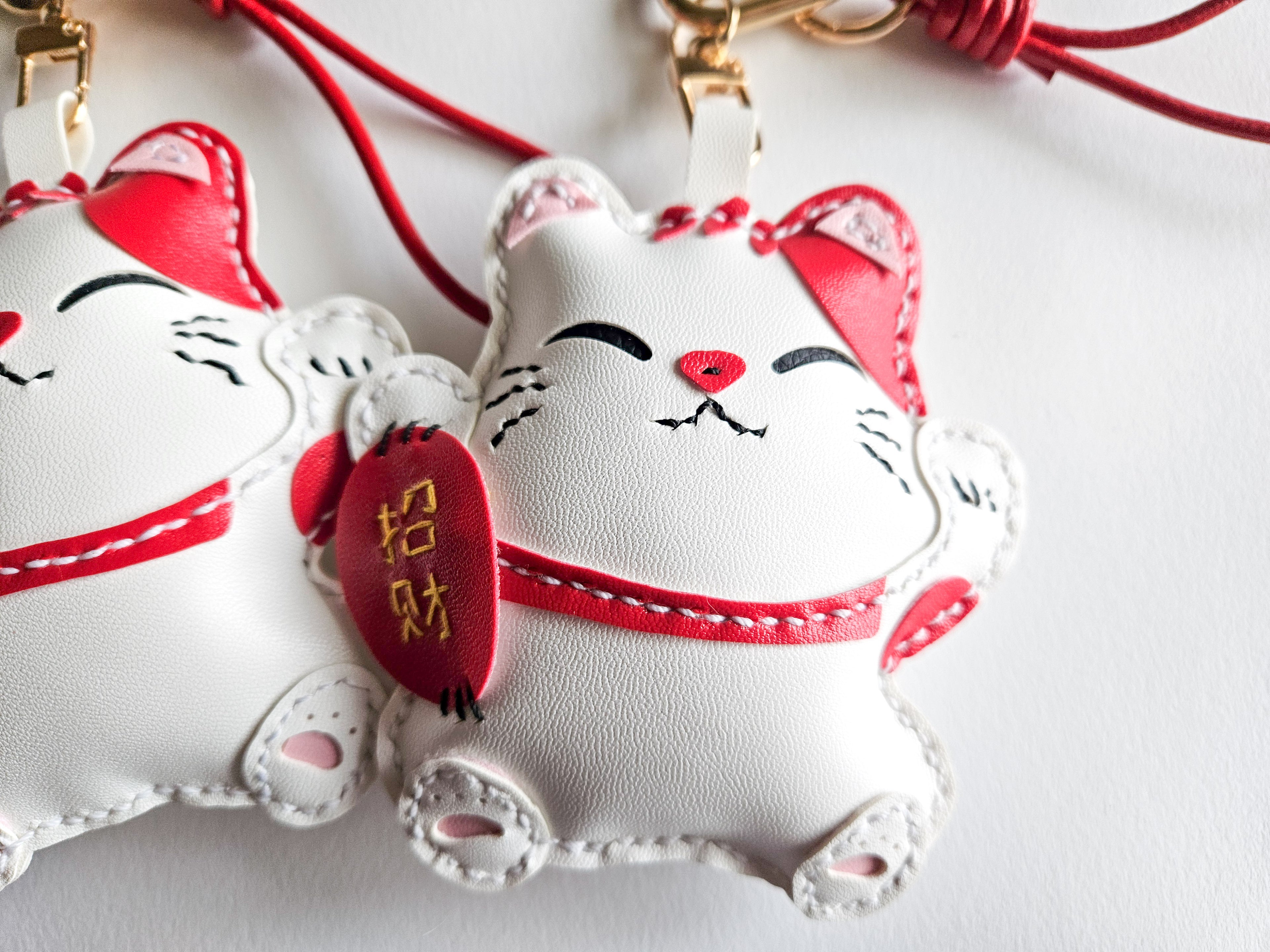 Lucky Cat Bag Charm