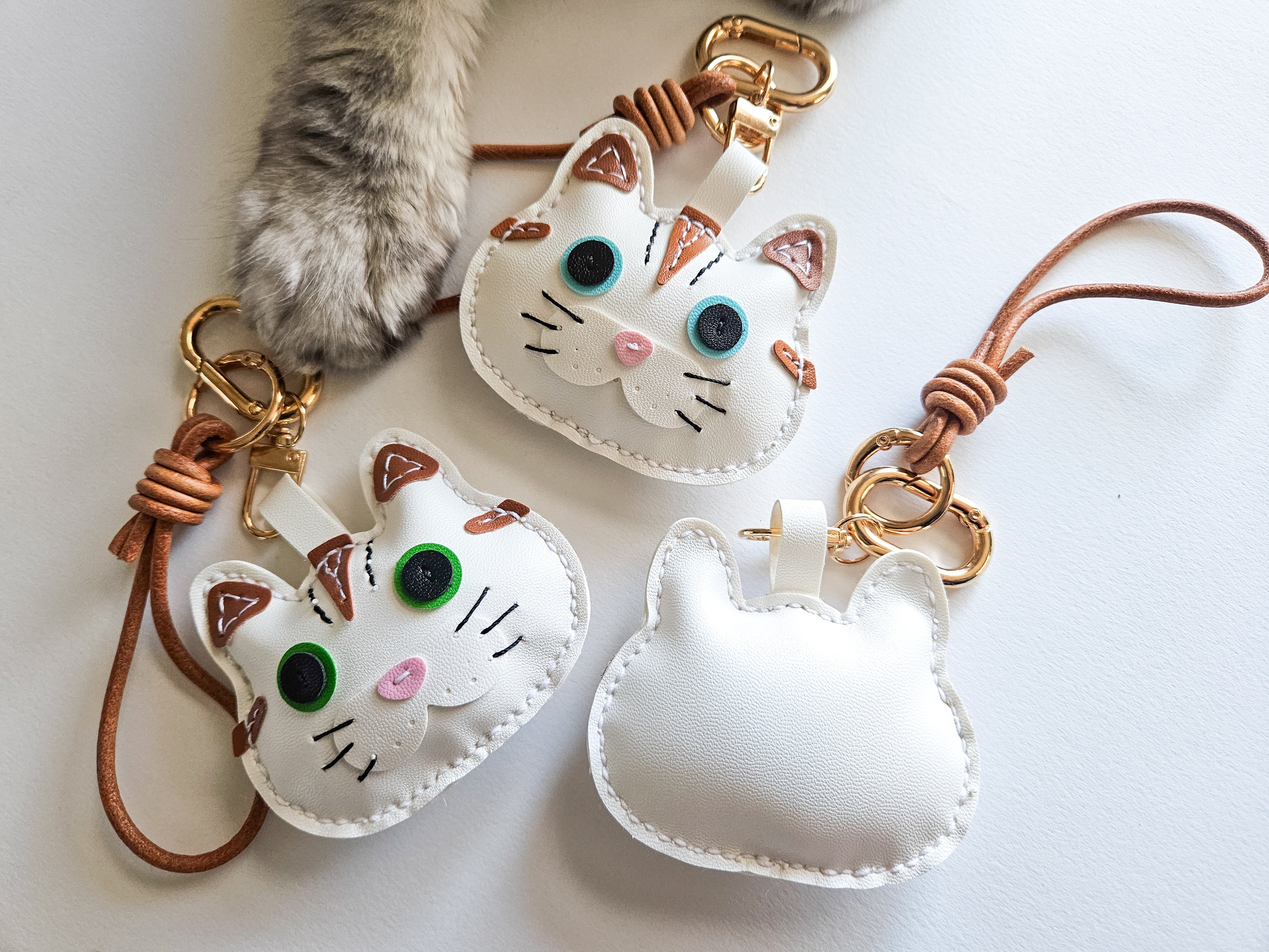 Scottish/British Cat Face Bag Charm