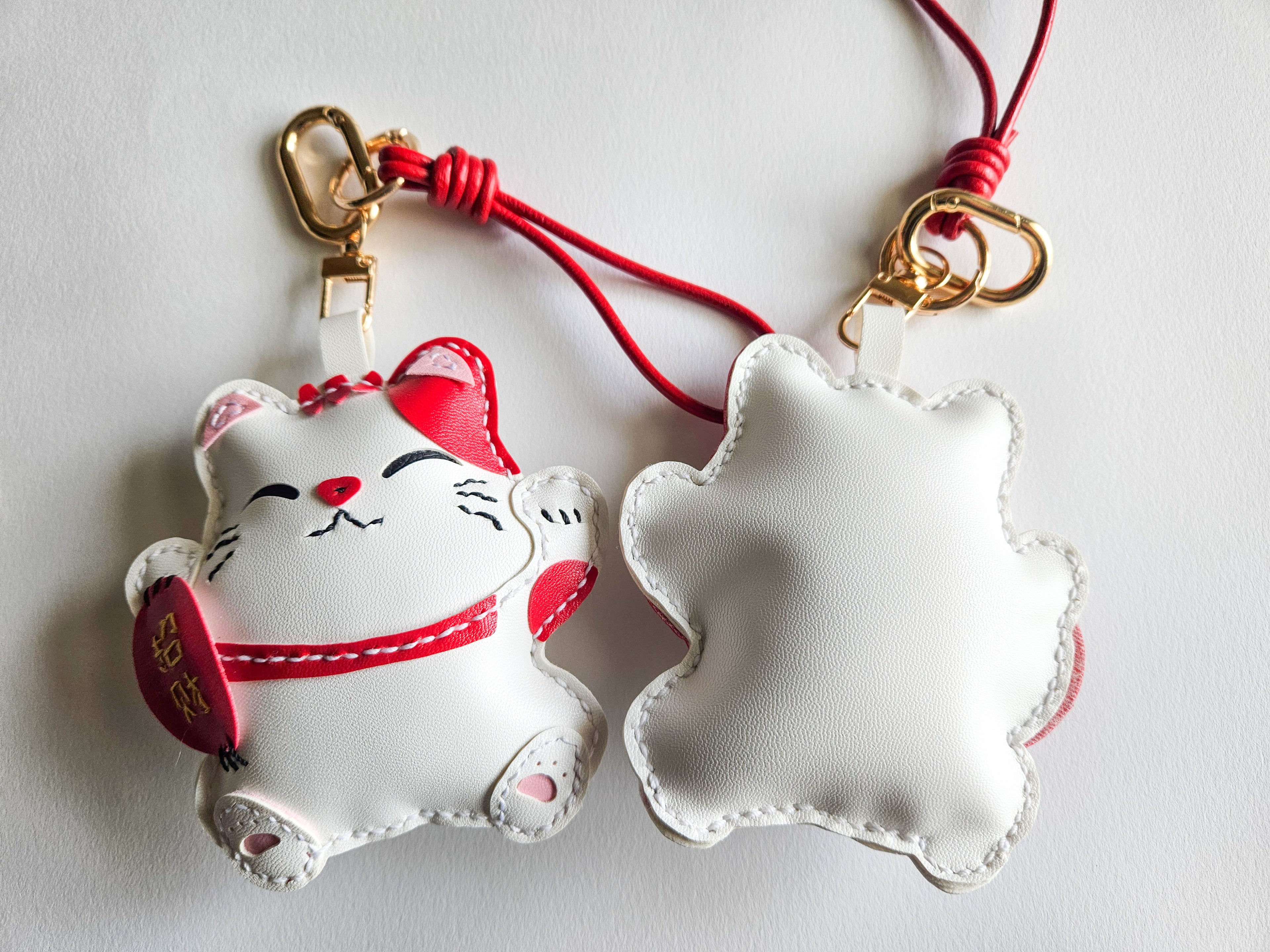 Lucky Cat Bag Charm