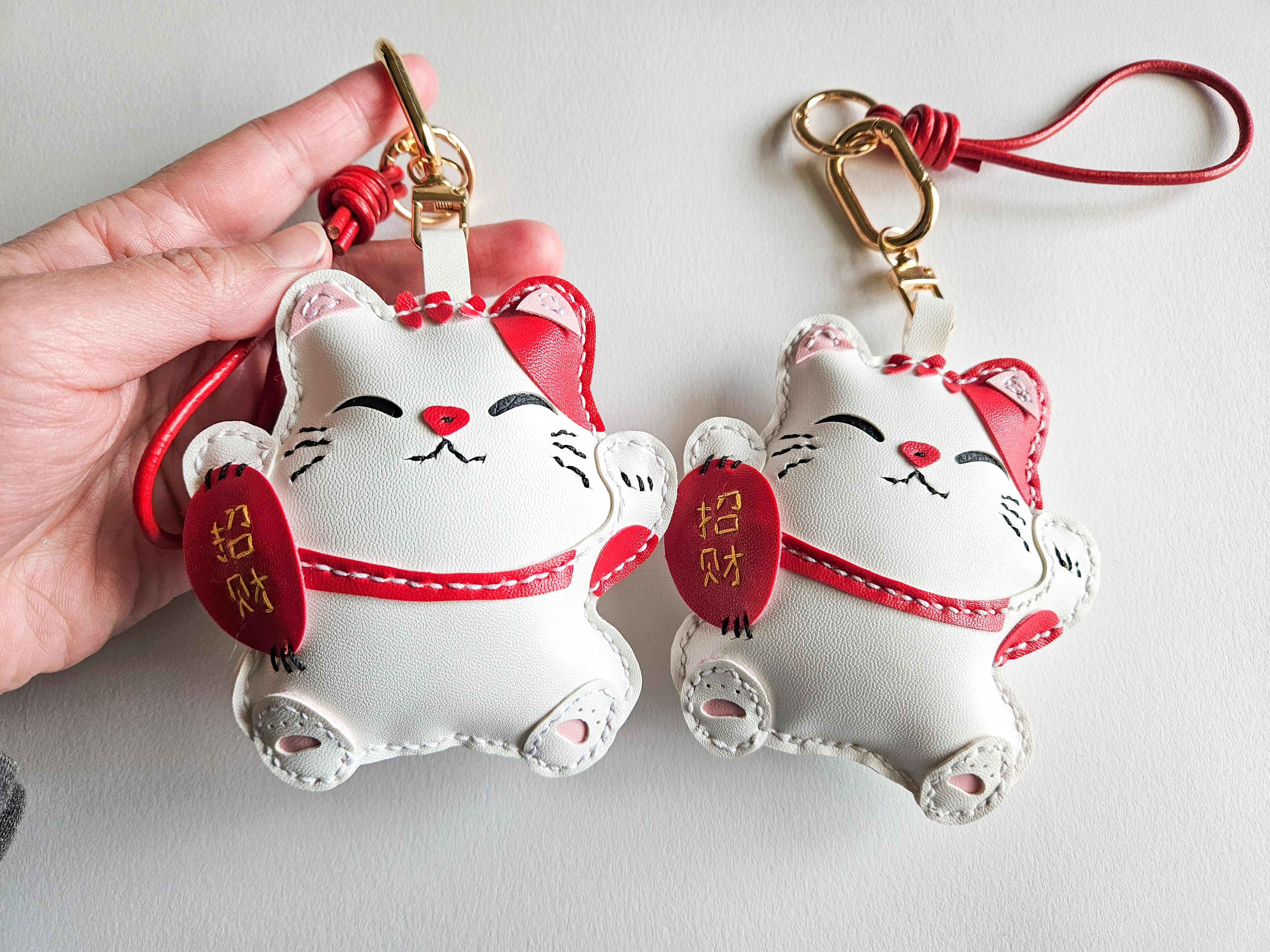 Lucky Cat Bag Charm