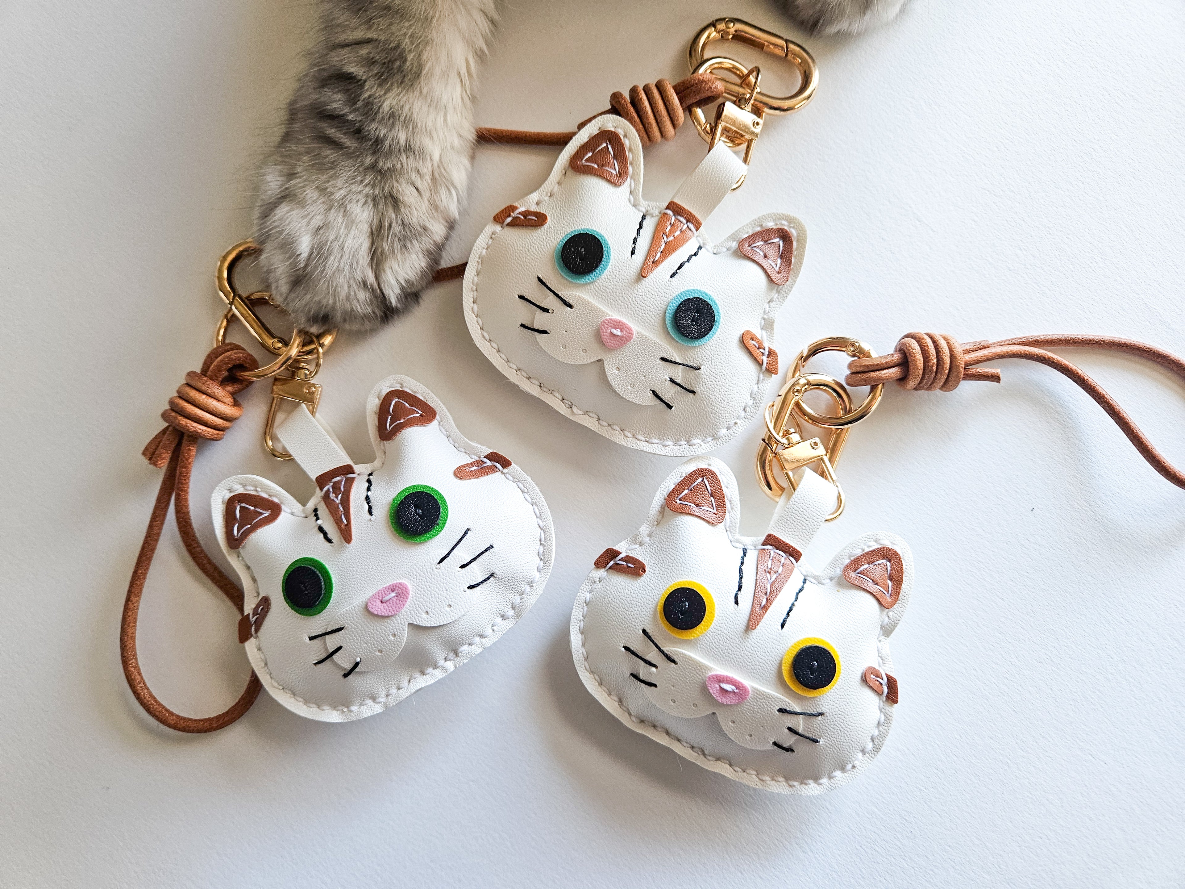 Scottish/British Cat Face Bag Charm